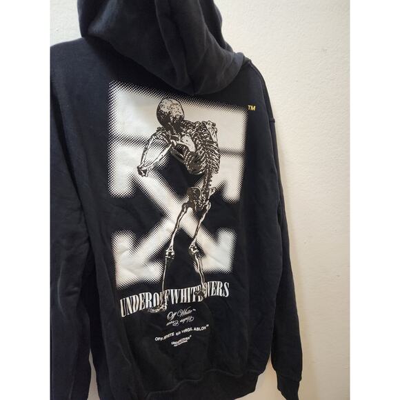 OFF-WHITE × UNDERCOVER‎ 19AW Skeleton Full Zip Parka M Cotton Black - Picture 1 of 15